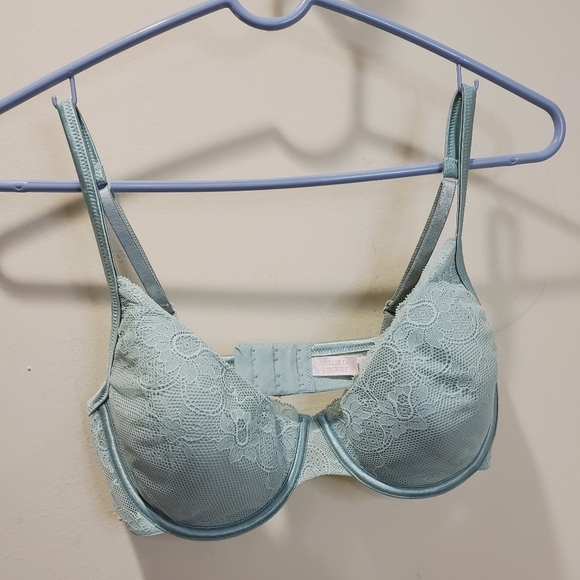 VICTORIA'S SECRET lace Bra green bra size 36D - Picture 5 of 10